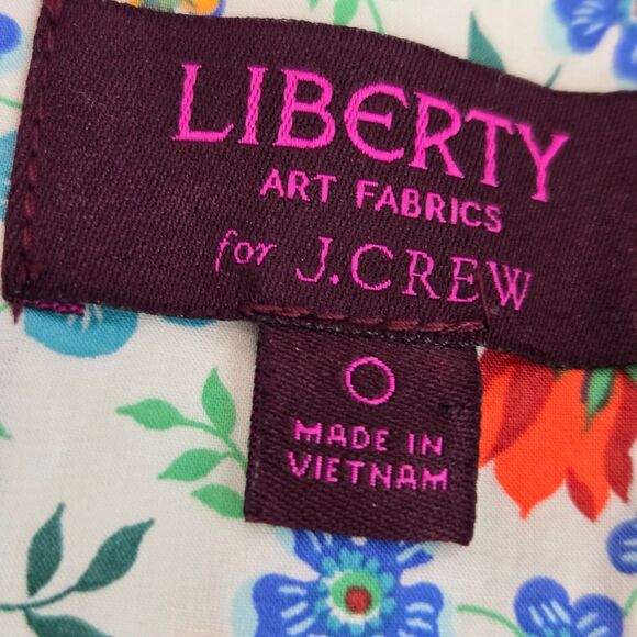 J CREW Campbell Blazer Ruffle Trim Size 0 in Liberty® Edenham Floral Jacket EUC - Picture 8 of 15